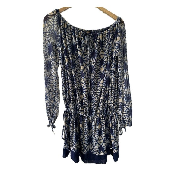 Jean Paul Gaultier Rare Y2K Vintage Sheer Mesh Abstract Drawstring Waist Dress S - Picture 2 of 8